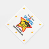 モダンすごいGradロゴ – 名前と年のカスタマイズ スタンダードランチョンナプキン (角)