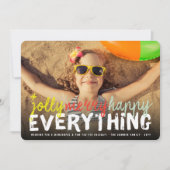 モダンすてきカラフルメリーHappy Everything Photo シーズンカード (正面)