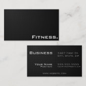 モダンすべての黒い質-フィットネス 名刺 (正面/裏面)