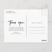 モダンたった今結婚しましたの写真結婚に感謝 ポストカード (裏面)