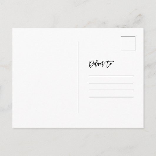 モダンたった今結婚しましたブラシスクリ結婚プトの写真 ポストカード (裏面)