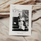 モダンたった今結婚しました白黒結婚飛翔体 案内状