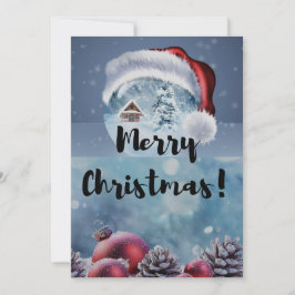 モダンでおかしいかわいいクリスマスのトナカイ カード