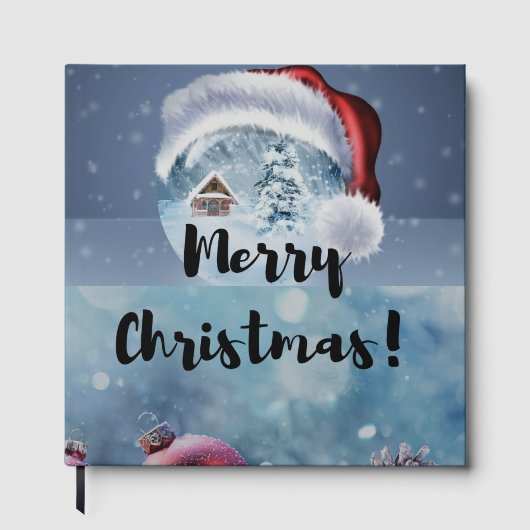 モダンでおかしいかわいいクリスマスのトナカイ ゲストブック (正面)