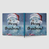 モダンでおかしいかわいいクリスマスのトナカイ ゲストブック (全面)