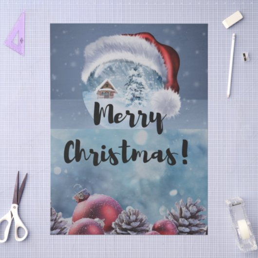 モダンでおかしいかわいいクリスマスのトナカイ 薄葉紙 (クラフト)