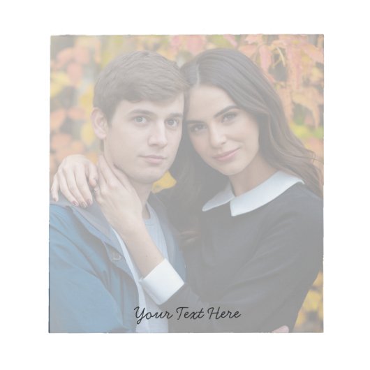 モダンでおしゃれなあなただけの写真とテキストを作成 ノートパッド (正面)