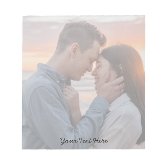 モダンでおしゃれなあなただけの写真とテキストを作成 ノートパッド (正面)