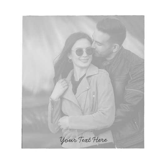 モダンでおしゃれなあなただけの写真とテキストを作成 ノートパッド (正面)