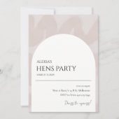 モダンでおしゃれなアーチのハエンズパーティー招待状 招待状 (正面)