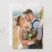 モダンでおしゃれなアーチの結婚式　バーントオレンジの写真 招待状 (裏面)