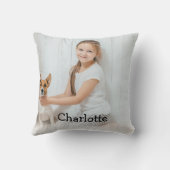 モダンでおしゃれなオリジナル写真モノグラム クッション (裏面)