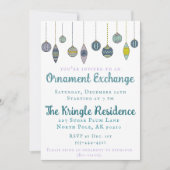 モダンでおしゃれなオーナメント交換パーティーの招待状 招待状 (正面)