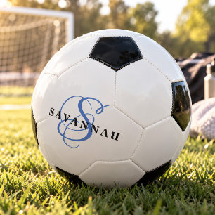 モダンでおしゃれなカスタムネーム入りスポーツデザイン サッカーボール