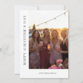 モダンでおしゃれなガランティーンズデーの写真カード シーズンカード (正面)