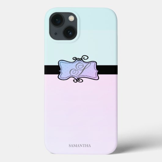 モダンでおしゃれなガーリーストライプ Case-Mate iPhoneケース (裏面)