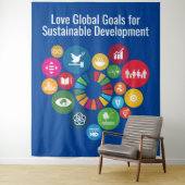 モダンでおしゃれなギフト　持続可能性目標 2030 タペストリー (インサイチュ)