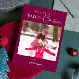 モダンでおしゃれなクリスマスの写真　マゼンタ シーズンカード