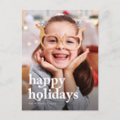 モダンでおしゃれなクリスマス1枚の写真 シーズンポストカード (正面)