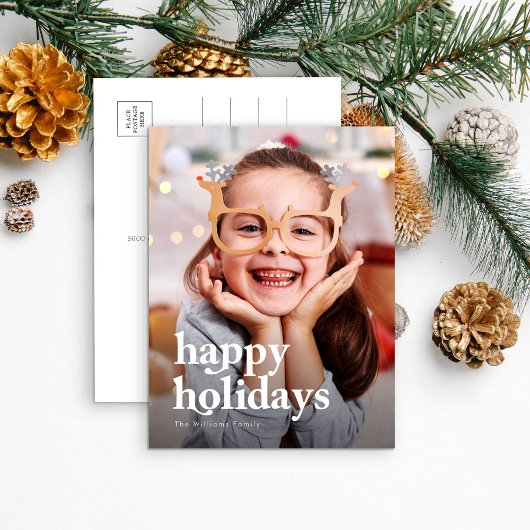 モダンでおしゃれなクリスマス1枚の写真 シーズンポストカード
