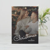 モダンでおしゃれなクリスマス | カップル写真 シーズンカード (スタンド正面)
