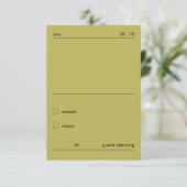 モダンでおしゃれなグリーン ウェディング RSVP  (スタンド正面)