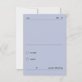 モダンでおしゃれなグレーWedding RSVP カード フランス風