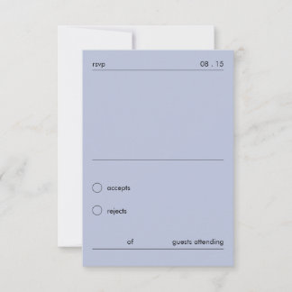 モダンでおしゃれなグレーWedding RSVP カード フランス風