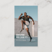 モダンでおしゃれなコーチ パーソナルトレーナー フィットネス 写真 名刺 (正面)