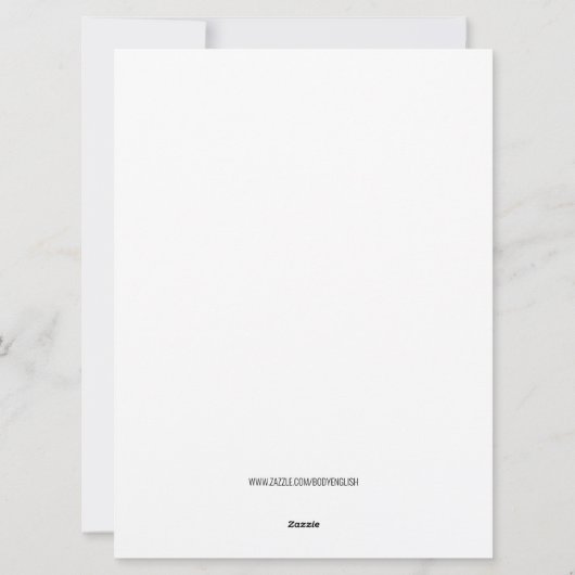 モダンでおしゃれなシンプルなクリスマスの女性と犬の写真 シーズンカード (裏面)