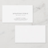 モダンでおしゃれなシンプルデザインのエレガントなテンプレート 名刺 (正面/裏面)