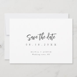 モダンでおしゃれなスクリプトのミニマリストSave The Date セーブザデート