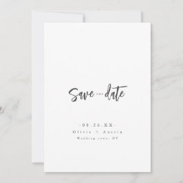 モダンでおしゃれなスクリプトのミニマリストSave The Date セーブザデート
