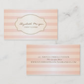 モダンでおしゃれなストライプのゴールドグリッター フレーム 名刺 (正面/裏面)