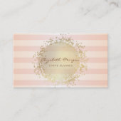 モダンでおしゃれなストライプ柄, ゴールド 名刺 (正面)