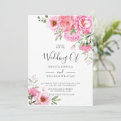 モダンでおしゃれなデザイナーローズの結婚式招待状 招待状 (スタンド正面)