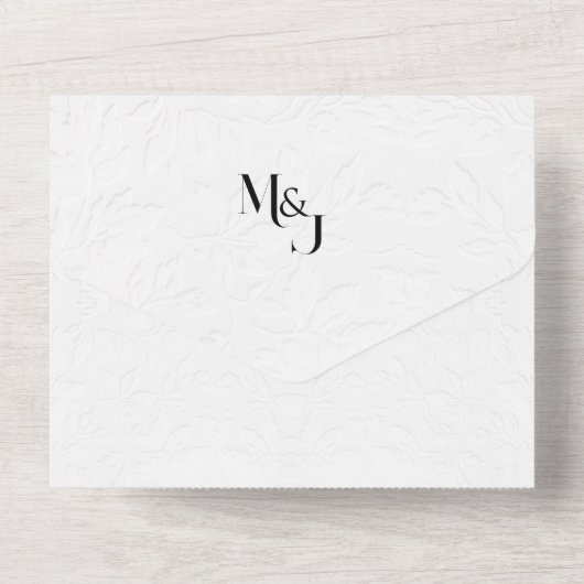 モダンでおしゃれなデザイン | 1枚で封印と発送ができる招待状 オールインワン招待状 (裏面)