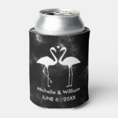 モダンでおしゃれなフラミンゴ オーダーメイド 缶クーラー (缶正面)