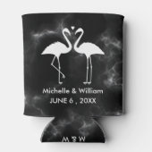 モダンでおしゃれなフラミンゴ オーダーメイド 缶クーラー (裏面)