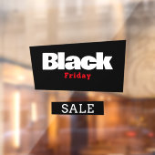 モダンでおしゃれなブラックフライデー 赤と黒の店舗看板 ウィンドウサイン (シート2)