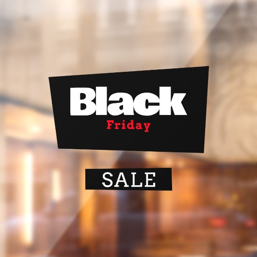 モダンでおしゃれなブラックフライデー 赤と黒の店舗看板 ウィンドウサイン (シート2)