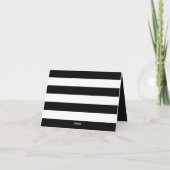 モダンでおしゃれなブラック＆ホワイトのウェディング サンキューカード (裏面)