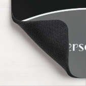 モダンでおしゃれなプロフェッショナルブラック - 名前入り マウスパッド (コーナー)