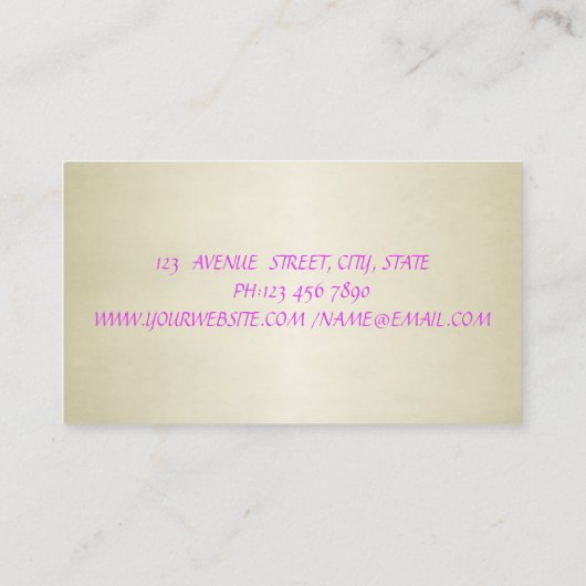 モダンでおしゃれなプロフェッショナル - メイク＆ヘア 名刺 (裏面)