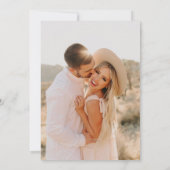 モダンでおしゃれなボヘミアンスタイルのウェディングフォト 招待状 (裏面)