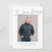 モダンでおしゃれなミニマルデザインの思い出写真カード 招待状 (正面)