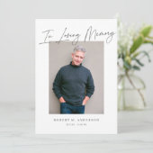 モダンでおしゃれなミニマルデザインの思い出写真カード 招待状 (スタンド正面)