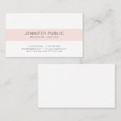 モダンでおしゃれなミニマルデザイン。トレンディなピンクのプレーン 名刺 (正面/裏面)