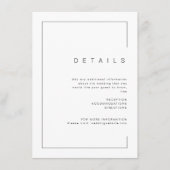 モダンでおしゃれなミニマルフォトウェディングの詳細 エンクロージャーカード (正面)
