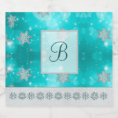 モダンでおしゃれなモノグラムパターン | スノーパーティ リキュールボトルラベル (シングルラベル)